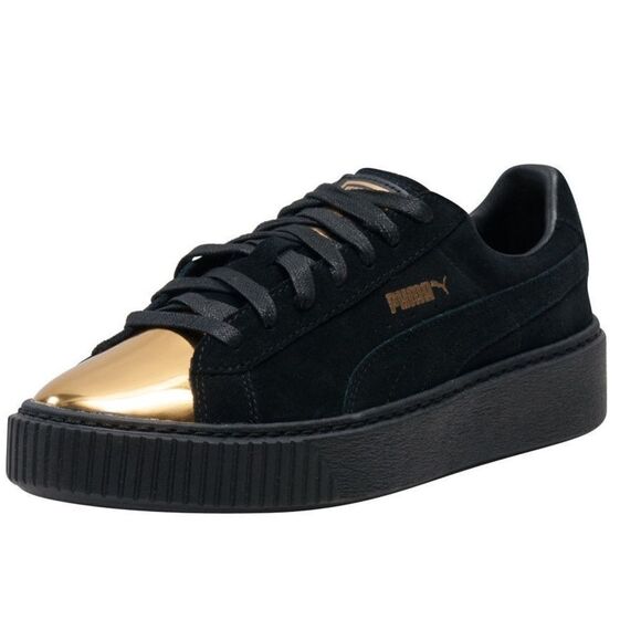 (B2) PUMA Suede Gold Platform Sneakers for Women, Size 8.5 - Picture 2 of 16